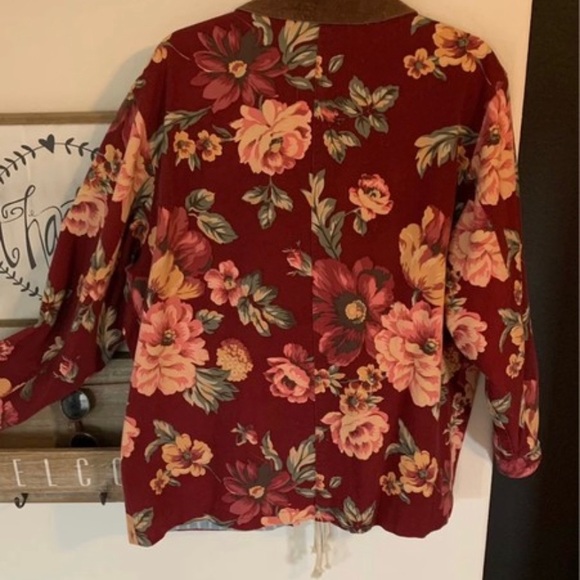 Cambridge Floral Jacket 100% cotton size large - Picture 5 of 8